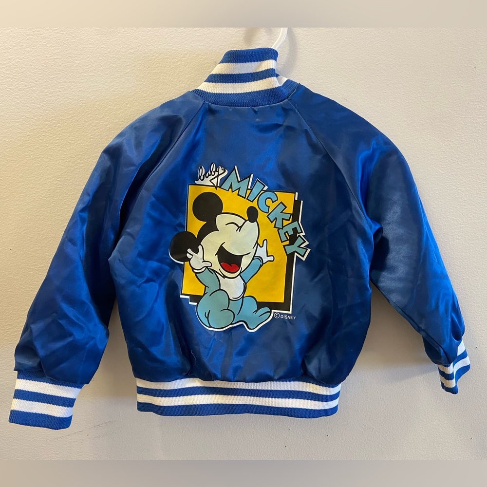 Vintage Baby Mickey Disney Babies Toddler Jacket Snap Up Chalkline Tag Size 2T